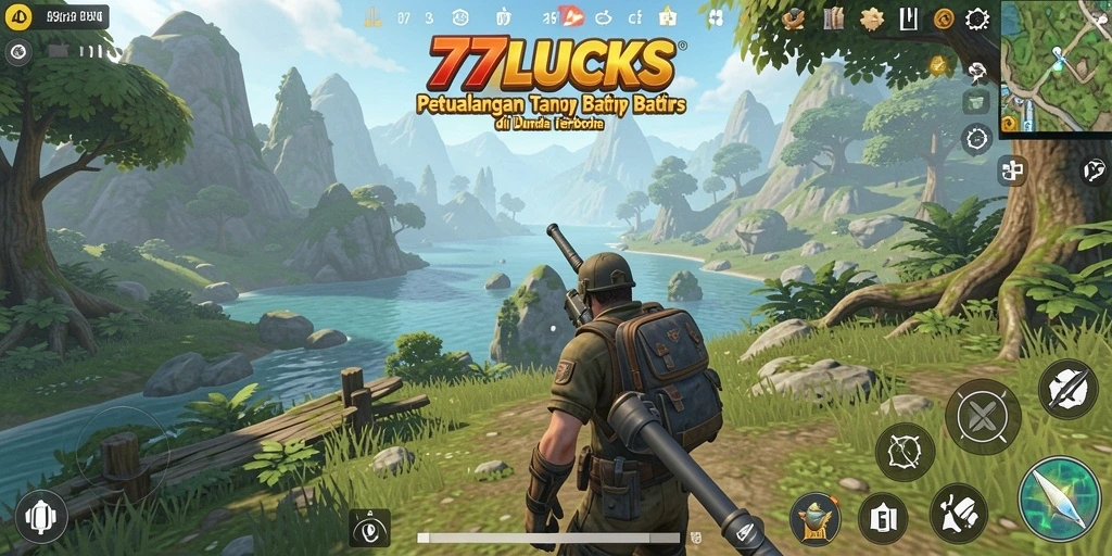 Tampilan gameplay menarik dari dunia terbuka 77LUCKS.