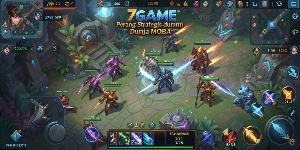 Tangkapan layar gameplay seru dari 7GAME dengan pertempuran tim intens.