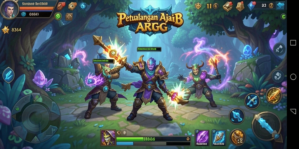 Tampilan mendebarkan dalam gameplay ARPG 8364 dengan aksi seru.