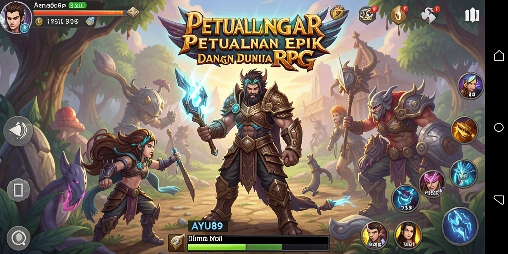 Gameplay AYU89 yang seru di dunia RPG yang menakjubkan.