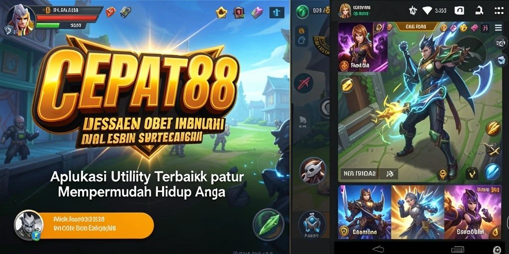 Tampilan antarmuka utama aplikasi CEPAT88 yang menarik dan mudah digunakan.