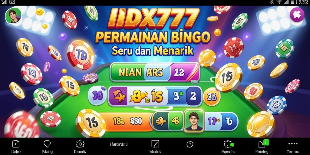 Tampilan gameplay menarik dari permainan Bingo IDX777.
