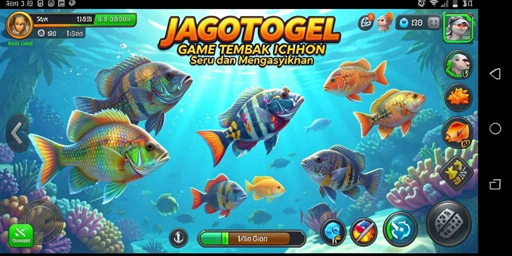 Screenshot JAGOTOGEL menampilkan gameplay menembak ikan yang seru.