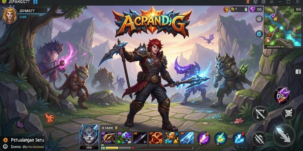 Tampilan gameplay JEPANG77 yang epik dan mendebarkan.