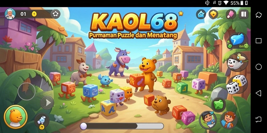 Tampilan screenshot KAOL68 menampilkan gameplay Puzzle yang menarik.