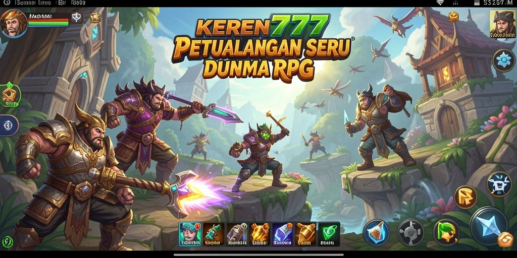 Tampilan gameplay RPG KEREN777 yang seru dan mendebarkan.