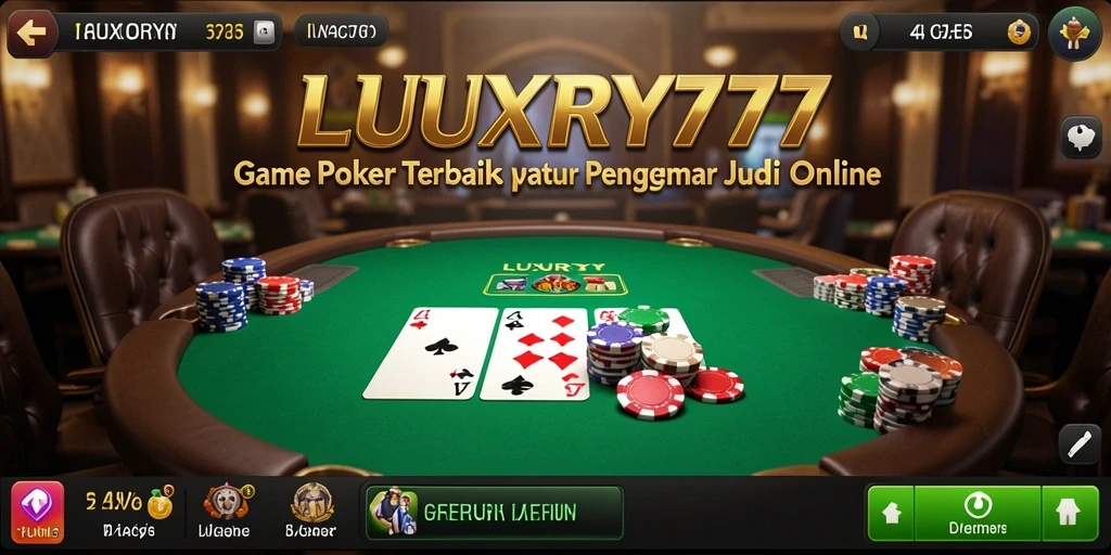 Tampilan screenshot LUXURY777 yang menampilkan gameplay seru Poker.