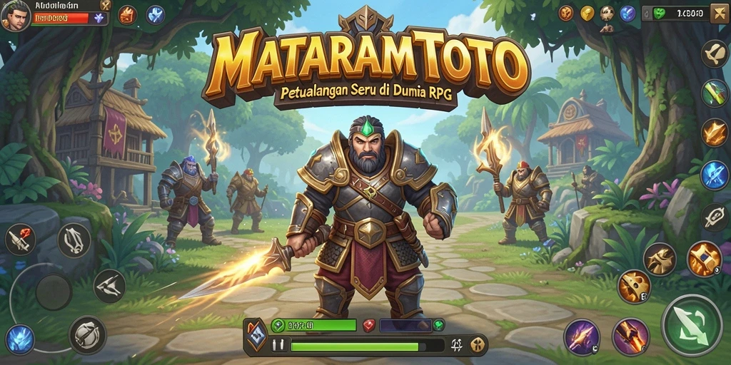 Menampilkan aksi seru dalam gameplay RPG MATARAMTOTO.