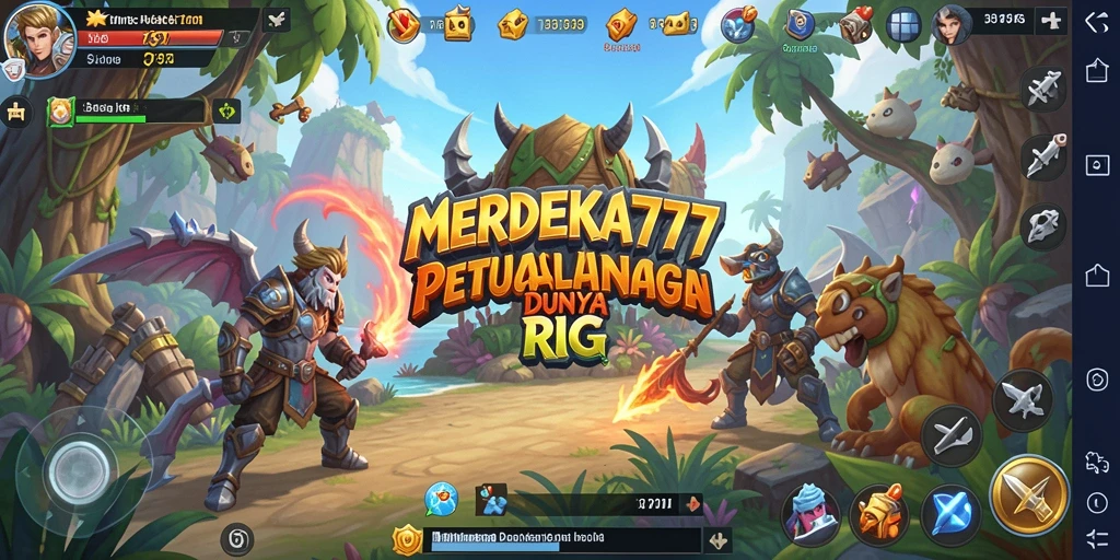 Screenshot gameplay MERDEKA777 menunjukkan aksi seru dalam petualangan RPG.