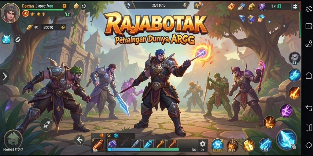 Tampilan gameplay seru dan mendebarkan di RAJABOTAK.