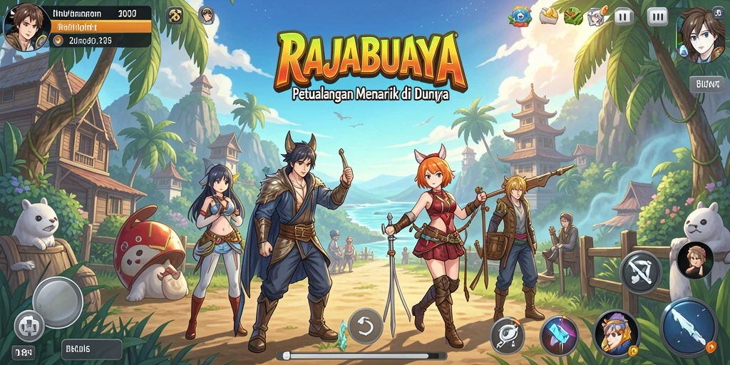 Tampilan menarik dari gameplay RAJABUAYA dalam dunia Anime.