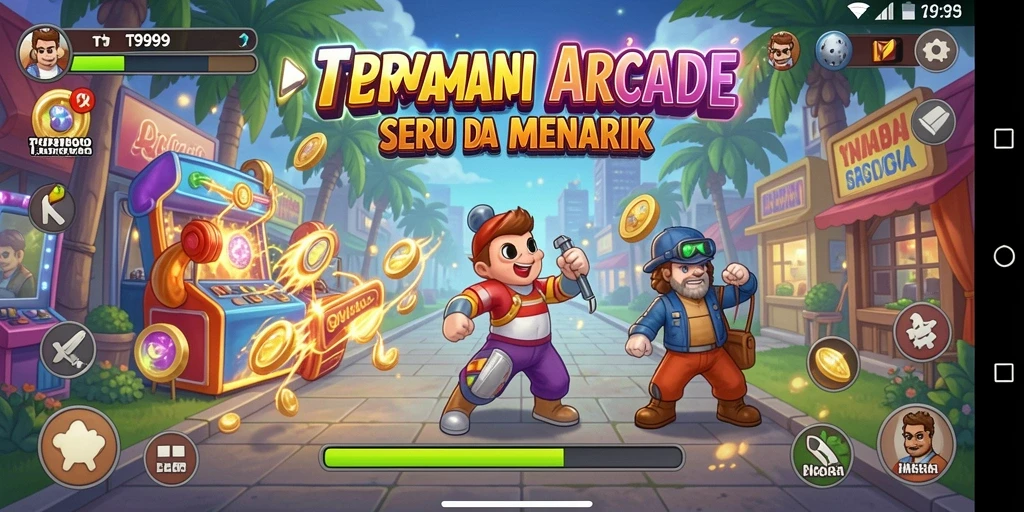 Menampilkan pengalaman gameplay seru di T9999 dengan grafis menarik.