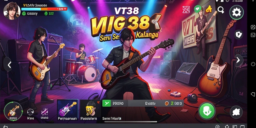 Tampilan screenshot utama VT38 yang menunjukkan gameplay yang penuh energi.