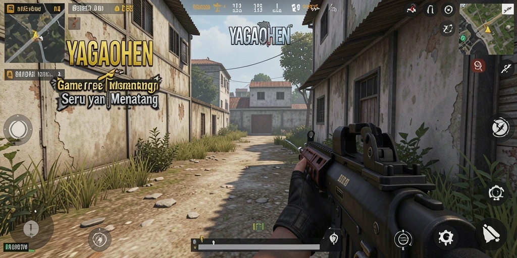 Tampilan gameplay seru di YAGAOHEN dengan aksi tembak-menembak.