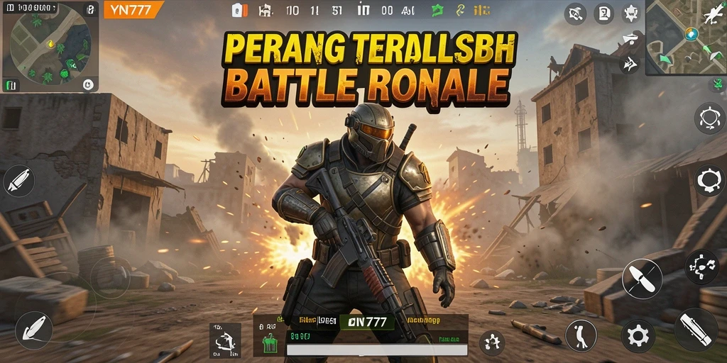 Tampilan gameplay yang seru di dalam YN777 Battle Royale.