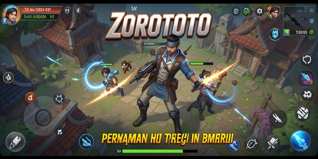 Tampilan gameplay strategis yang menampilkan pertarungan dan taktik di ZOROTOTO.